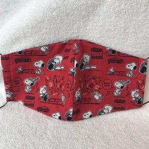 Adult Snoopy and Charlie Brown Face Mask